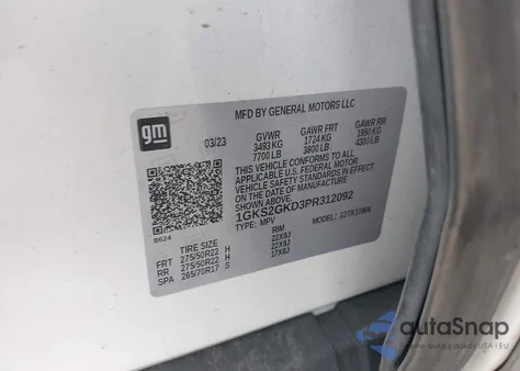 2023 GMC Yukon Xl 4Wd Slt from USA, damaged, VIN 1GKS2GKD3PR312092